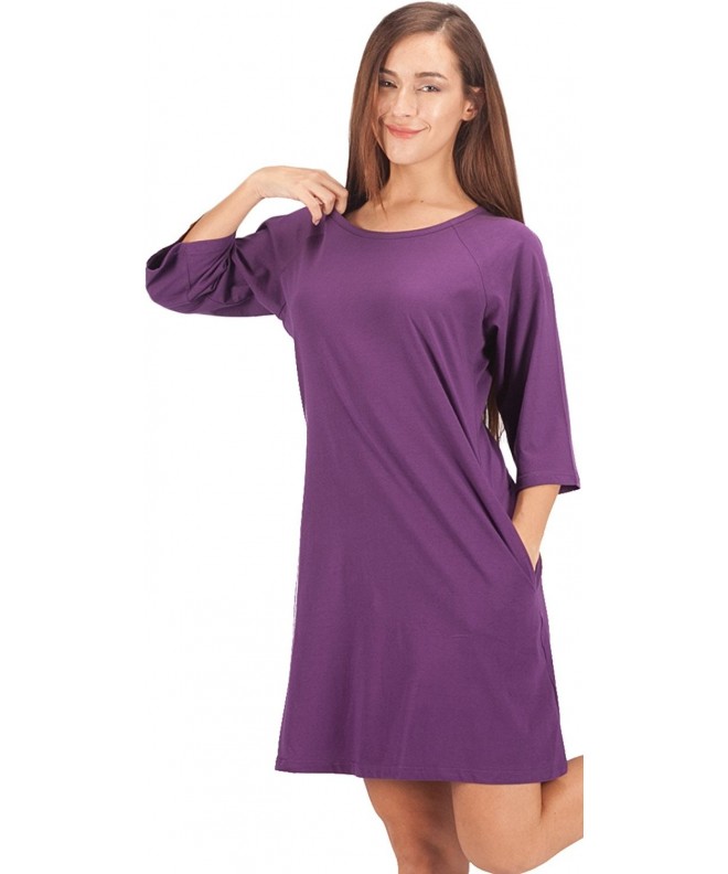 Nightgown Striped Sleepwear - Purple - CV1898XO4D0