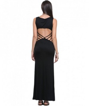 Persun Womens Black Party Dress