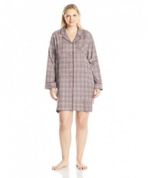 Nautica Womens Flannel Sleepshirt Plaid