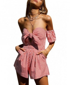 Simplee Shoulder Playsuit Backless Jumpsuit