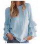 Smile Chiffon Ruffle Sleeve Elegant