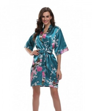 Sunnyhu Womens Kimono Peacock Blossoms