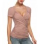 SummerRio Womens Ruched Sleeve Stretchy