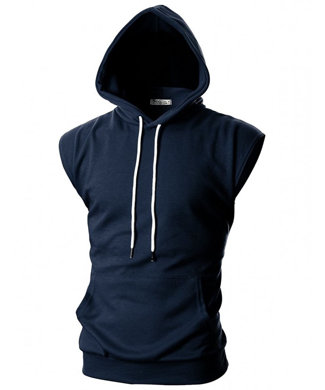 Ohoo Sleeveless Lightweight Hoodie DCF014 NAVY XL