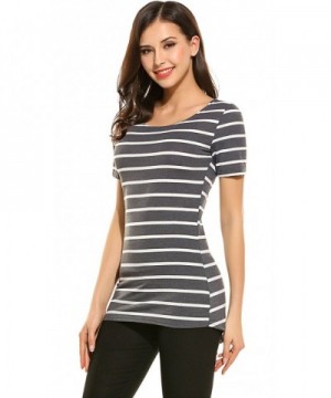 Womens Summer Casual Sleeve Striped