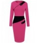 HOMEYEE Womens Voguish Colorblock Pencil