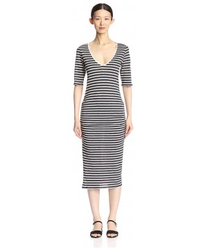 byTiMo Womens Stripe Neck Dress