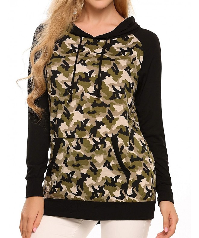 Soteer Womens Sleeve Camouflage Sweatshirt