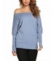 Zeagoo Shoulder Batwing Pullover Sweater