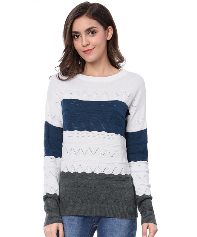 Allegra Womens Shoulder Stitch Sweater