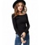 GLOSTORY Shoulder Pullover Sweater Black L