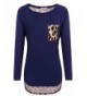 Elesol Womens Sleeve Leopard T Shirt