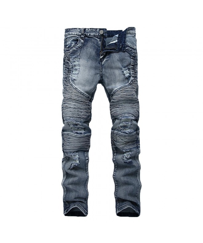 Pishon Destroyed Stretch Tapered Distressed