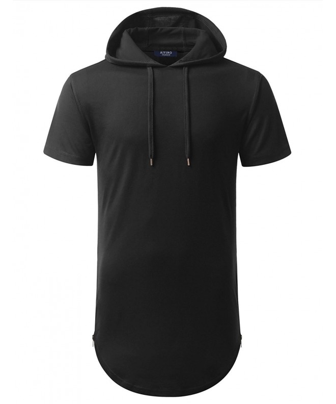 AIYINO Hipster Longline Hooded T Shirt