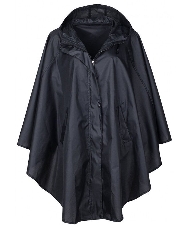 QZUnique Waterproof Packable Batwing Sleeved Raincoat