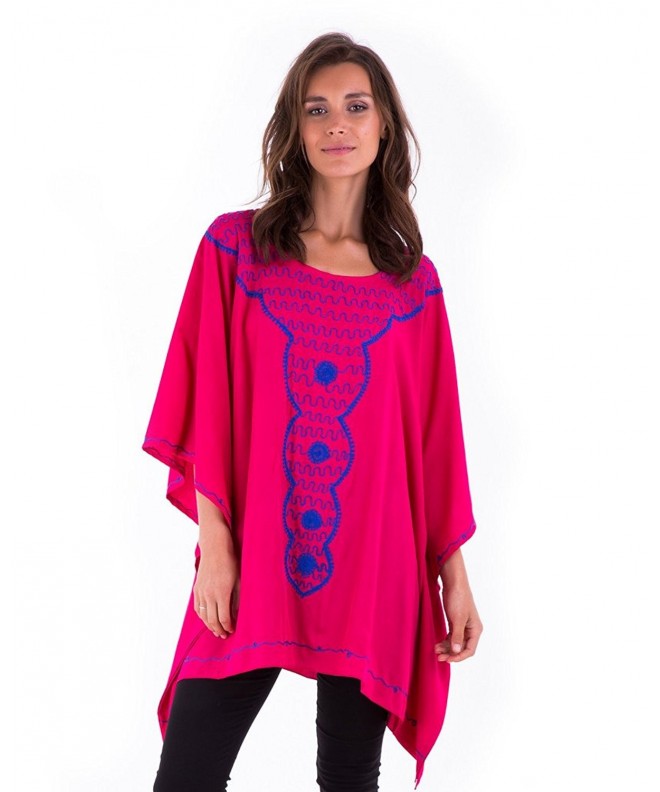 Shu Shi Short Caftan Poncho Embroidery