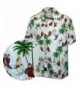 Musical Parrots Mens Tropical Shirt 3926 WHITE L